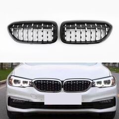 Bmw G30 2017+ İçin Uyumlu Diamond Böbrek - Piano Siyah