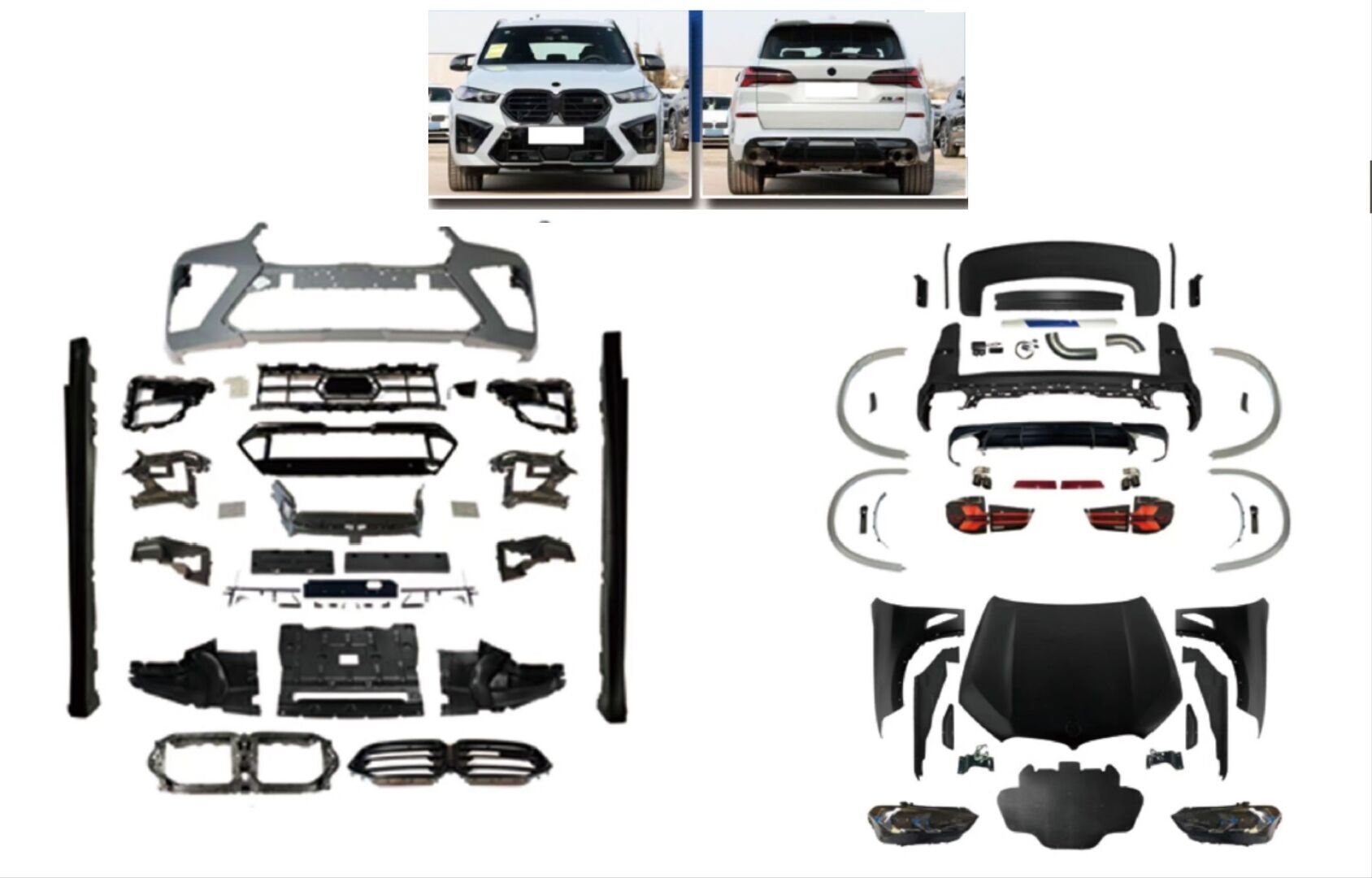 Bmw E70 X5 için Uyumlu G05 X5M Facelift Body Kit