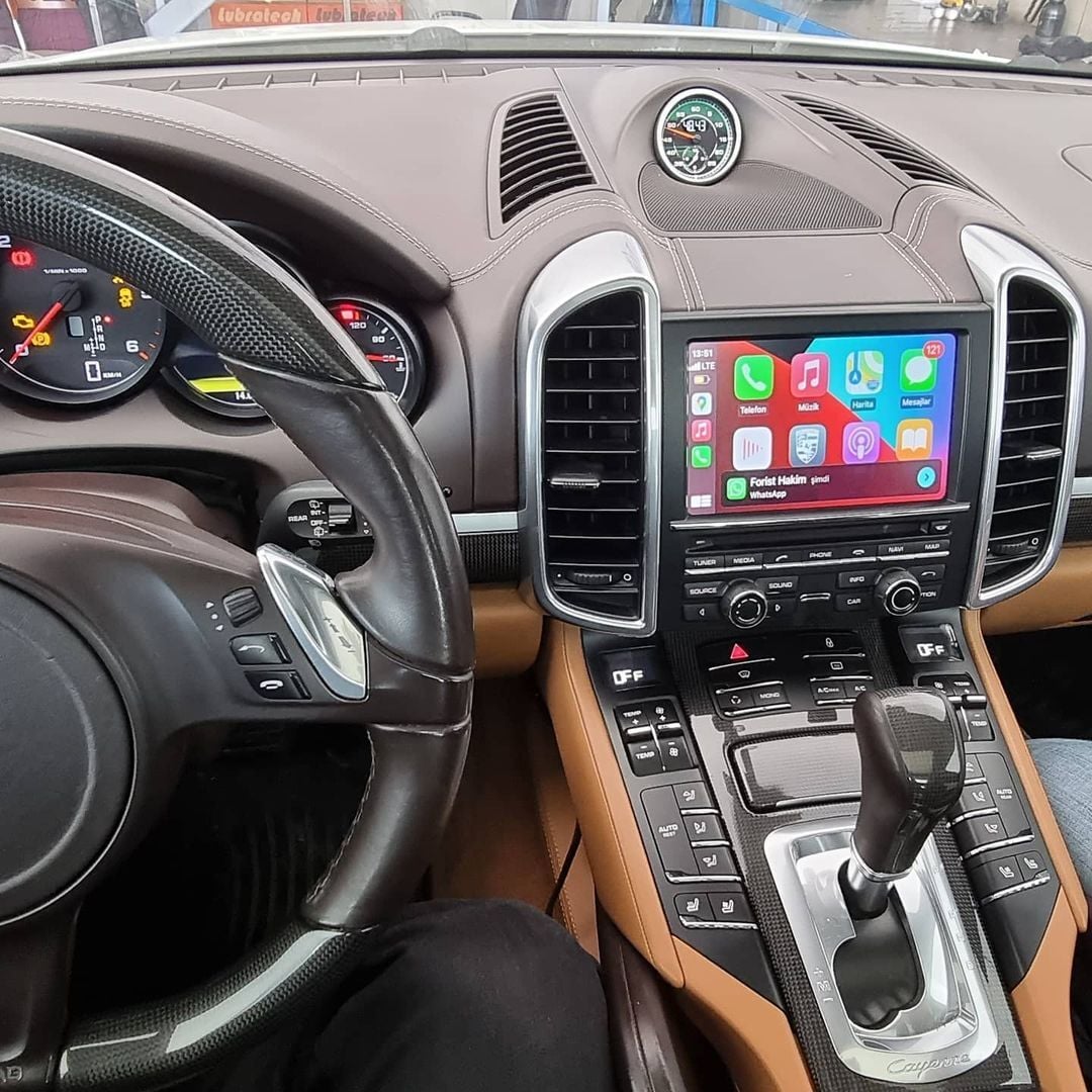 Porsche Cayenne Orjinal Ekrana Carplay+And.Auto İnterface