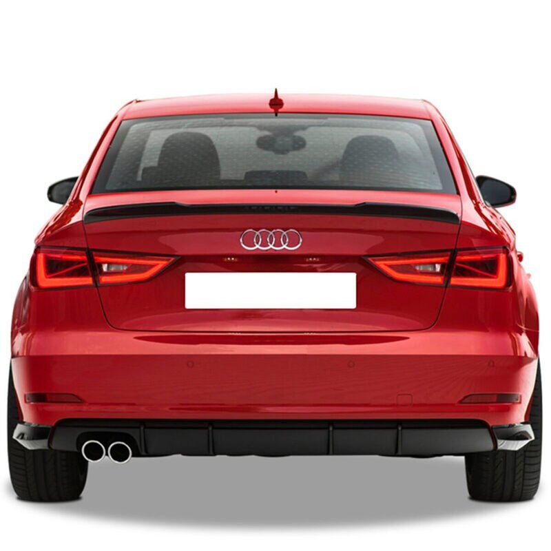 Audi A3 Sedan Uyumlu Yedek Parça Yarasa Spoiler Boyasız Fiber