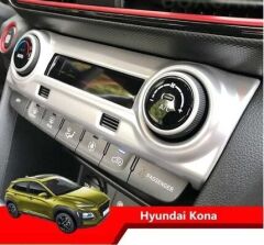 Hyundai Kona Klima Düğme Kaplama Sİlver