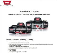 Warn Evo Sentetik Halatlı 12LB Vinç