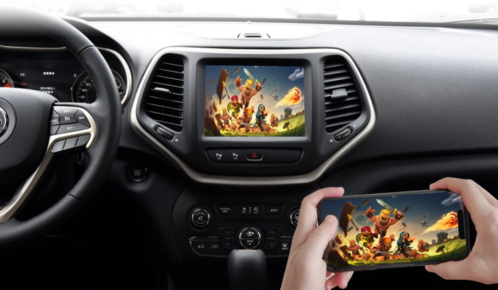 Jeep Grand Cherokee Orjinal Ekrana Carplay+And.Auto İnterface