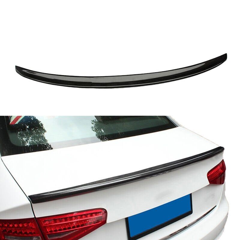 Audi A4 B8 Uyumlu Spoiler Boyasız Fiber