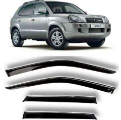 Hyundai Tucson 2004-2014 Uyumlu OEM Cam Rüzgarlığı / Krom