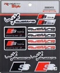 Audi Sline Quattro Uyumlu Sticker 13 Adet