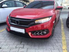 Honda Cıvıc FC5 2016-2020 İçin Uyumlu Ön Lip Dizayn B  (Tek Parça)
