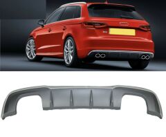 Audi A3 2016-2020 Hatchback İçin Uyumlu S3 Difüzör Egzoz Seti   (Normal Tampon)