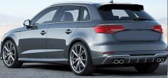 Audi A3 2016-2020 Hatchback İçin Uyumlu Yedek Parça S3 Difüzör Egzoz Seti   (Normal Tampon)