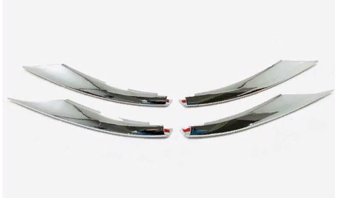 Mercedes W177 A Serisi 2019+ Uyumlu Yedek Parça Ön Tampon Bıçakları - 4 Parça - Krom