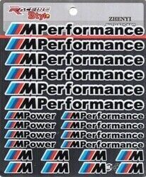 Bmw Uyumlu M Performance Sticker 22 Adet Siyah