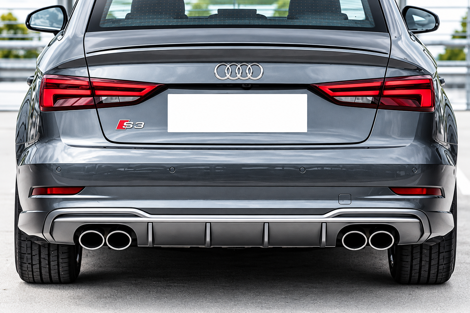 Audi A3 2016-2020 Sedan İçin Uyumlu S3 Difüzör Egzoz Seti