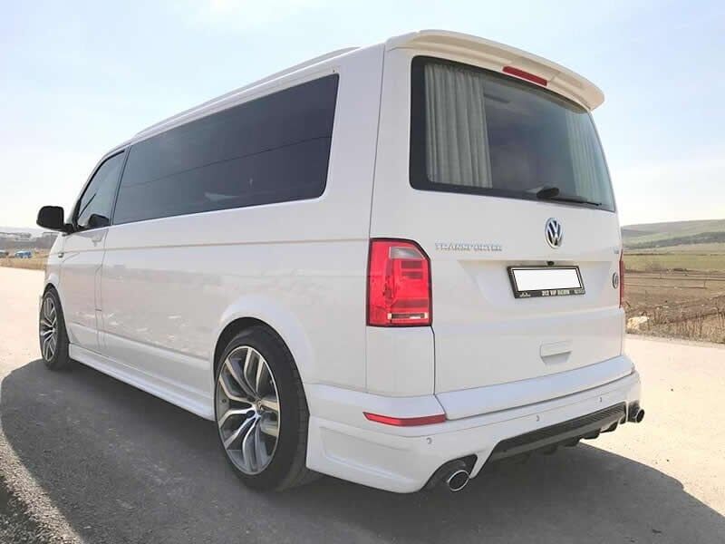 Volkswagen Transporter Uyumlu T7 Arka Tampon Eki Fiber Boyalı