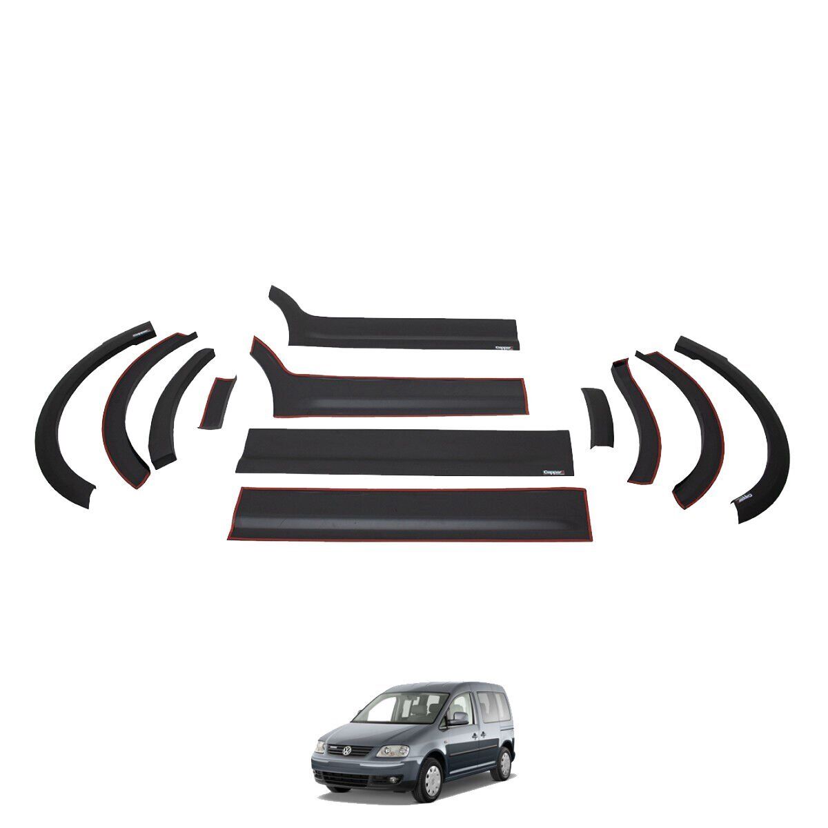 Volkswagen Caddy 2004-2010 Uyumlu  Dodik Set 12 Parça Uzun Şase Sol Sürgülü