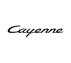 Porsche Cayenne Uyumlu Siyah Bagaj Logosu (AL-127)