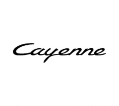 Porsche Cayenne Uyumlu Siyah Bagaj Logosu (AL-127)