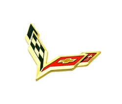 Chevrolet Corvette Uyumlu Yedek Parça Altın Sarısı Bagaj ve Çamurluk Logosu