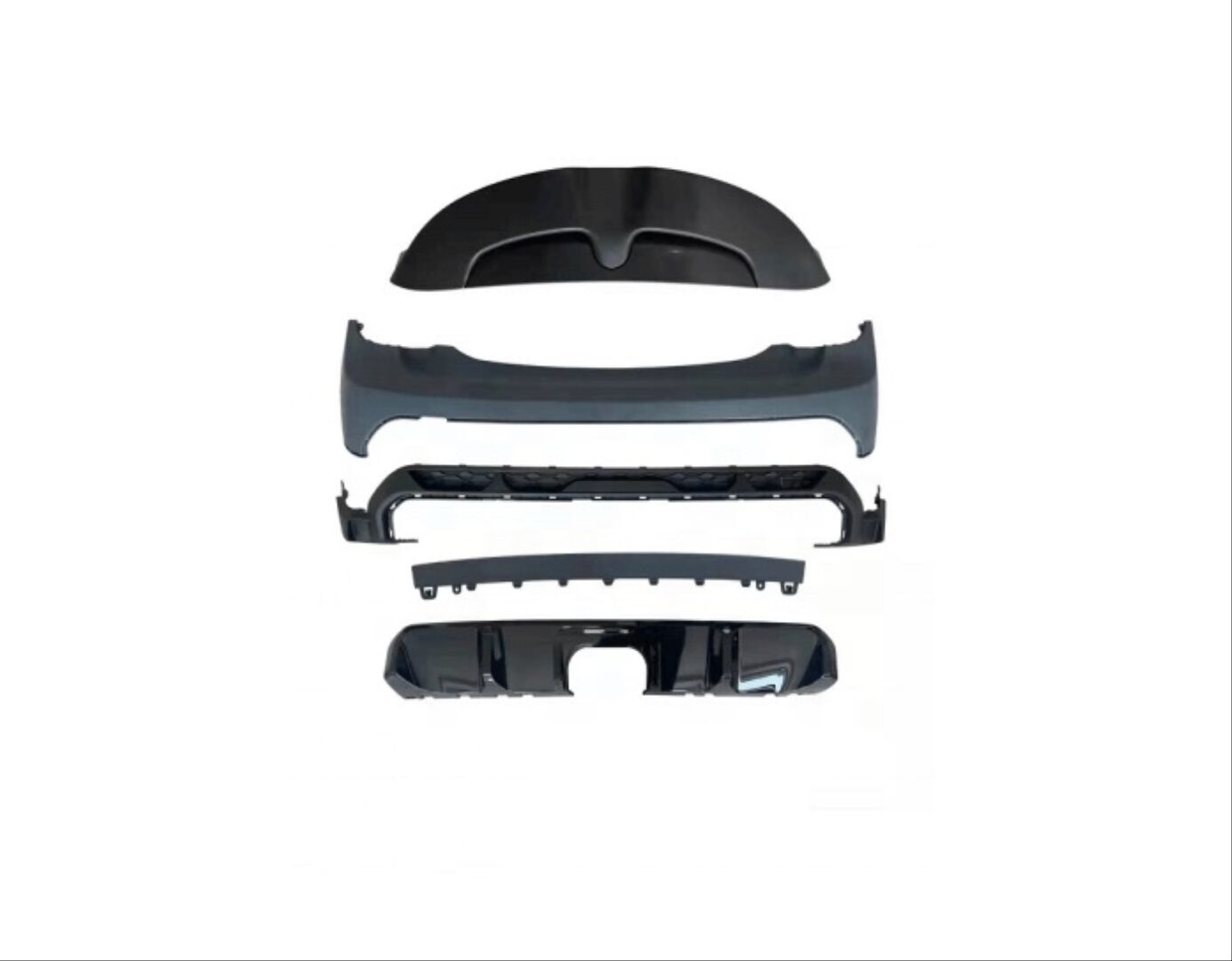 Mini Cooper F55 2021+ Uyumlu Jcw Arka Tampon Set
