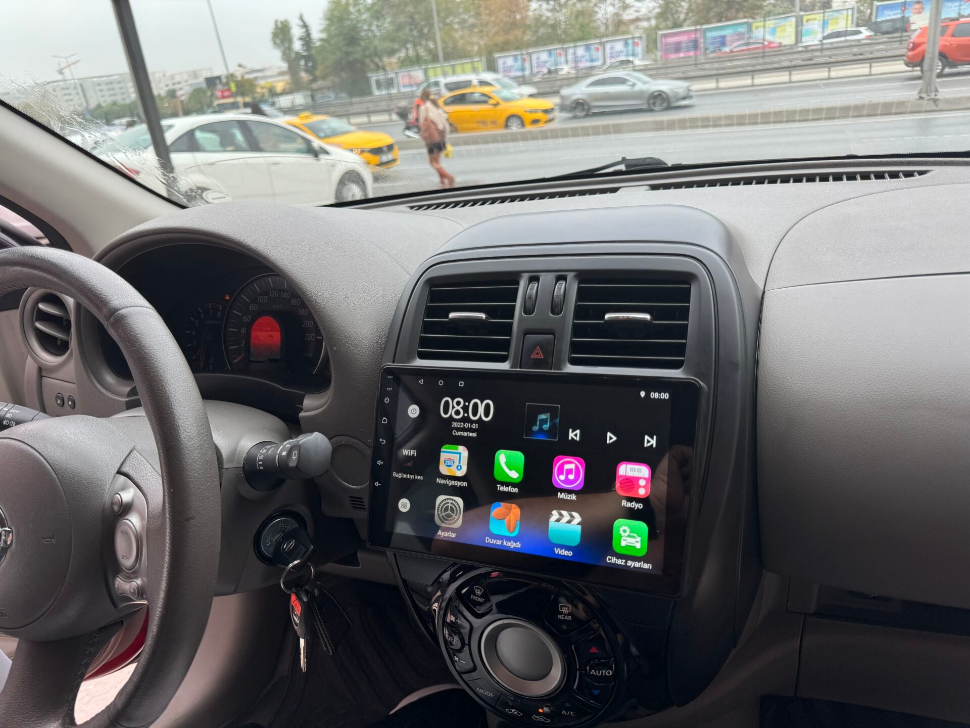 Nissan March Multimedya Carplay+And.Auto Youtube Play Store Kamera
