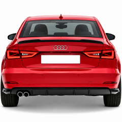 Audi A3 Sedan Yarasa Uyumlu Spoiler Boyalı Fiber