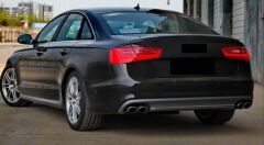 Audi A6 2012-2014 İçin Uyumlu S6 Difüzör - (Standart Tampon İçin)