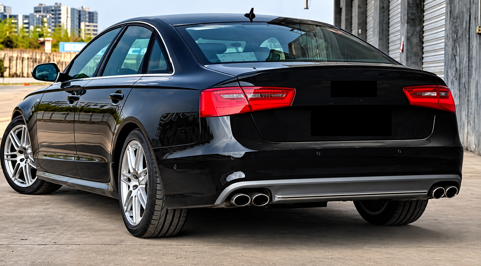 Audi A6 2012-2014 İçin Uyumlu S6 Difüzör - (Standart Tampon İçin)