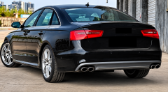 Audi A6 2012-2014 İçin Uyumlu S6 Difüzör - (Standart Tampon İçin)