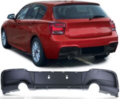 Bmw 1 Serisi F20 2011-2015 Uyumlu MT Tampon İçin Çift Çıkış Difüzör  (Tekli Çıkış)