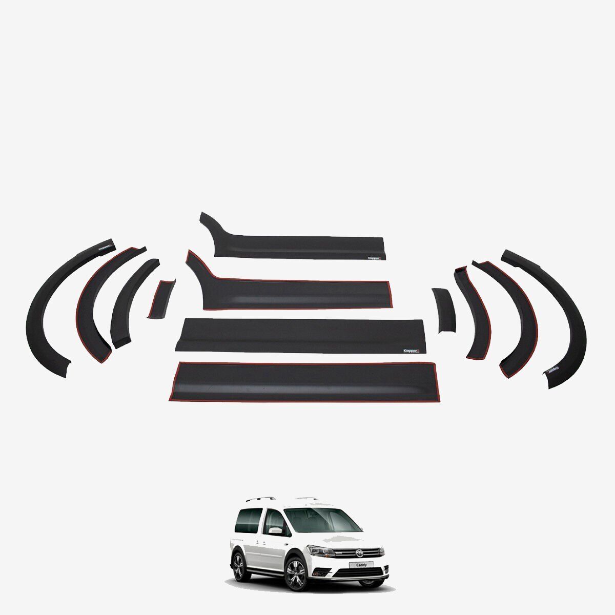 Volkswagen Caddy 2015-2020 Uyumlu  Dodik Set 12 Parça Uzun Şase Sol Sürgü