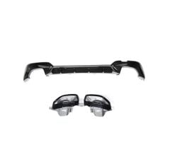 Bmw 3 Serisi G20 2019+ için Uyumlu Yedek Parça Difüzör 3.40i Competition Ve Siyah Egzoz Seti ( M-Sport)