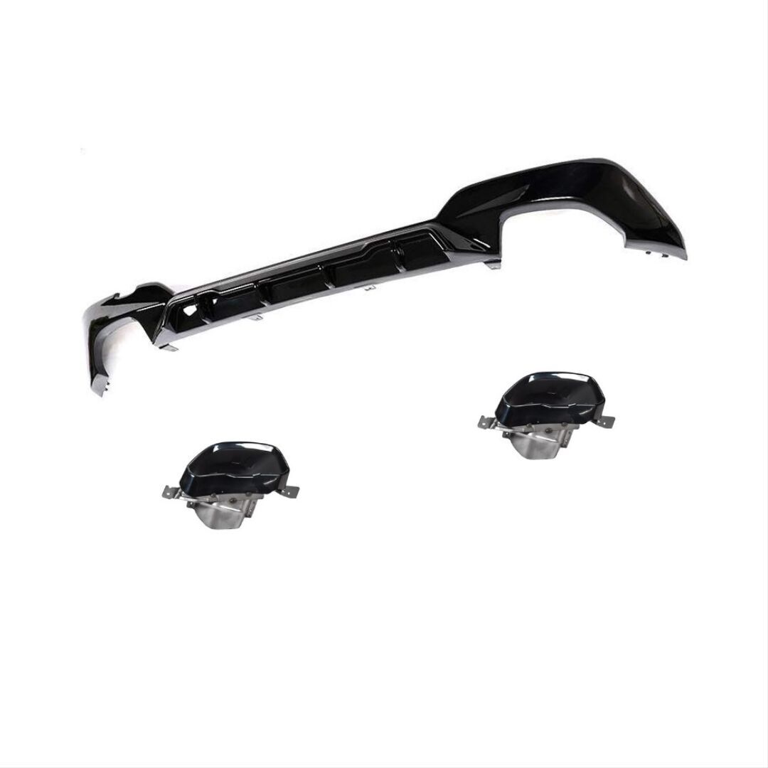 Bmw 3 Serisi G20 2019+ İçin Uyumlu Yedek Parça Difüzör 3.40i Ve  Siyah Egzoz Seti ( M-Sport)