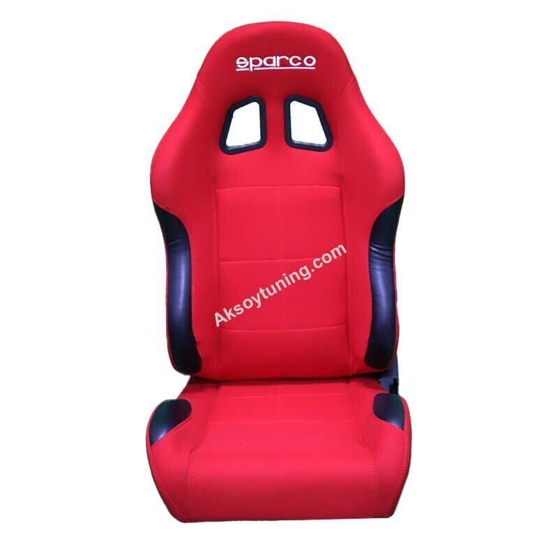 Sparco Ayarlanabilir Yanları Deri Kırmızı Spor Yarış Koltuğu