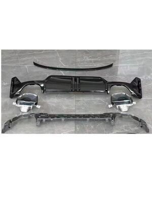 Bmw G20 LCI 3 Serisi 2022+ Uyumlu Yedek Parça 3.40 Difüzör Ve Egzoz Seti ( Parlak Siyah) M-Tech İçin