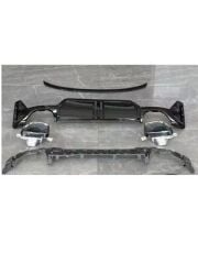 Bmw G20 LCI 3 Serisi 2022+ Uyumlu Yedek Parça 3.40 Difüzör Ve Egzoz Seti ( Parlak Siyah) M-Tech İçin