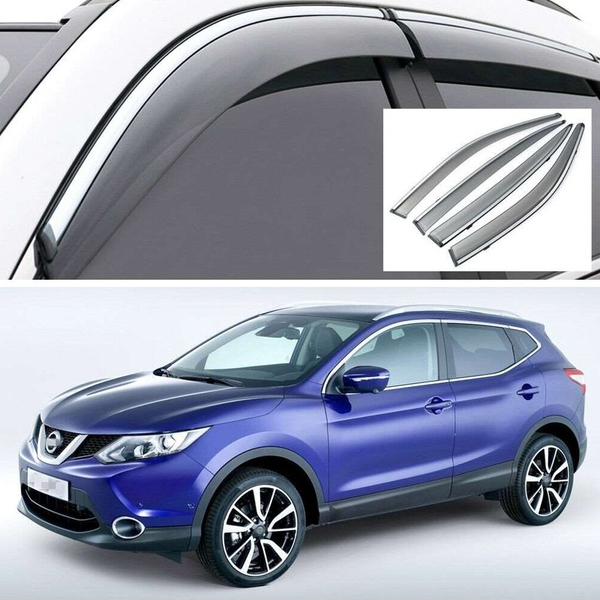 Nissan Qashqai 2014-2020 Uyumlu Kromlu Cam Rüzgarlığı