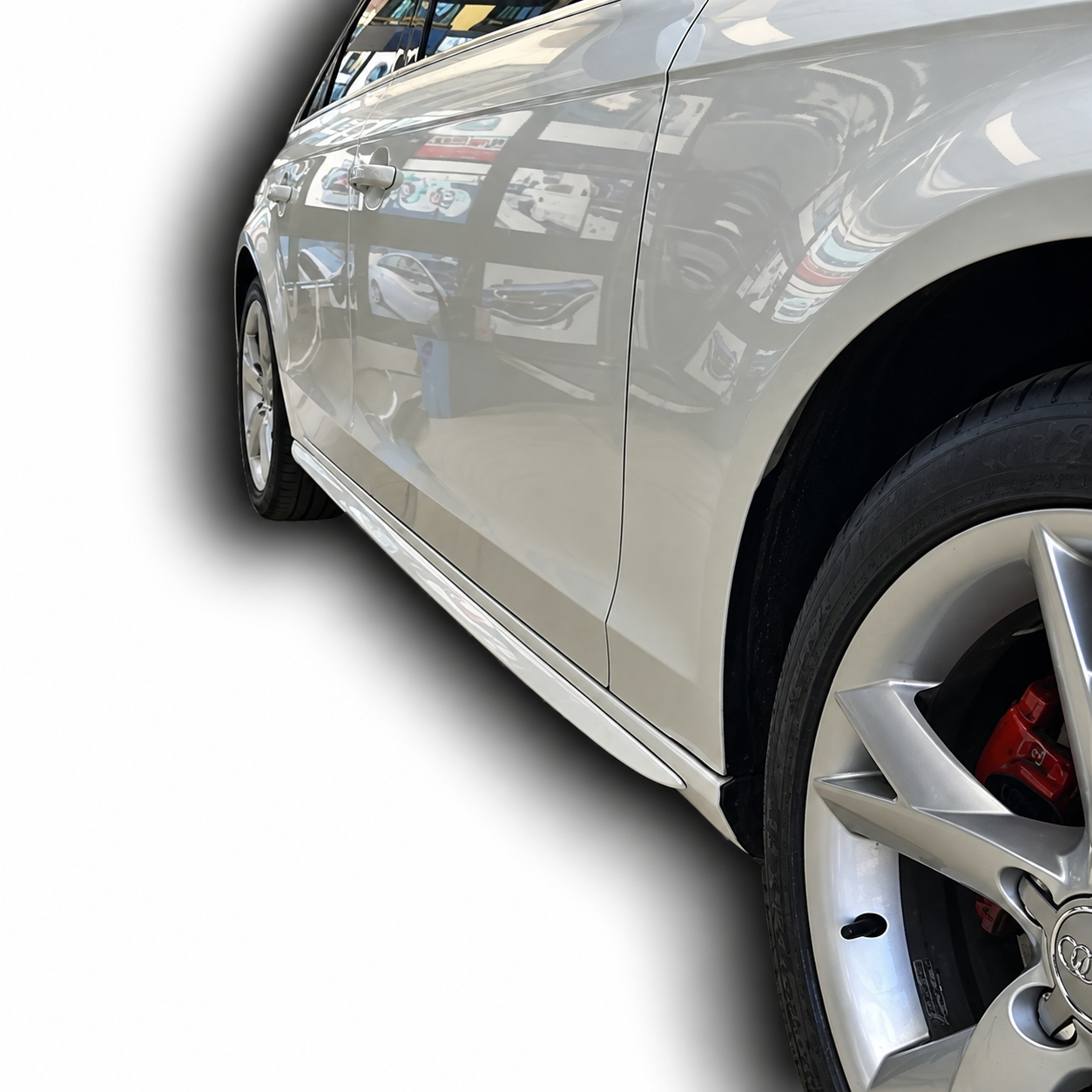 Audi A3 S - Line Uyumlu Yan Marşpiyel Çıtası Boyalı Fiber