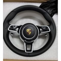 Porsche Uyumlu Sportif Çok Fonksiyonlu Direksiyon Simidi Siyah