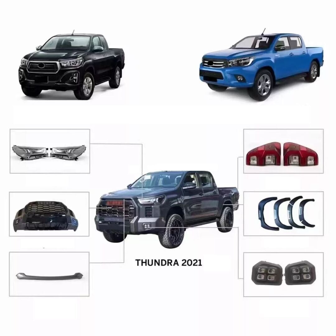 Toyota Hılux 2016-2019 İçin Uyumlu Tundra Body Kit (Far-Stop-Sis Dahil)