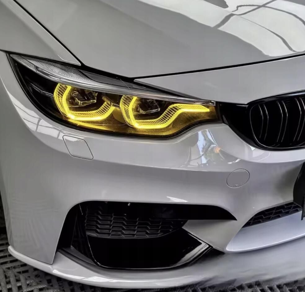 Bmw F32 Makyajsız Uyumlu Adaptive LED Far (Sarı / Beyaz Angel LED)