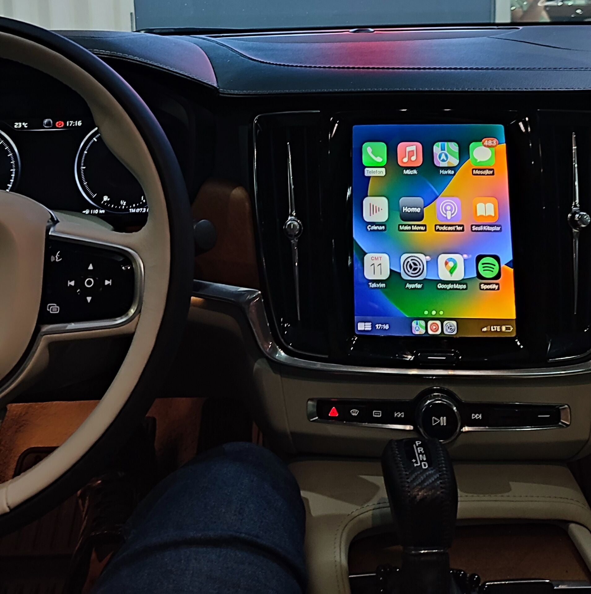 Volvo S90 Orjinal Ekrana Carplay+And.Auto interface
