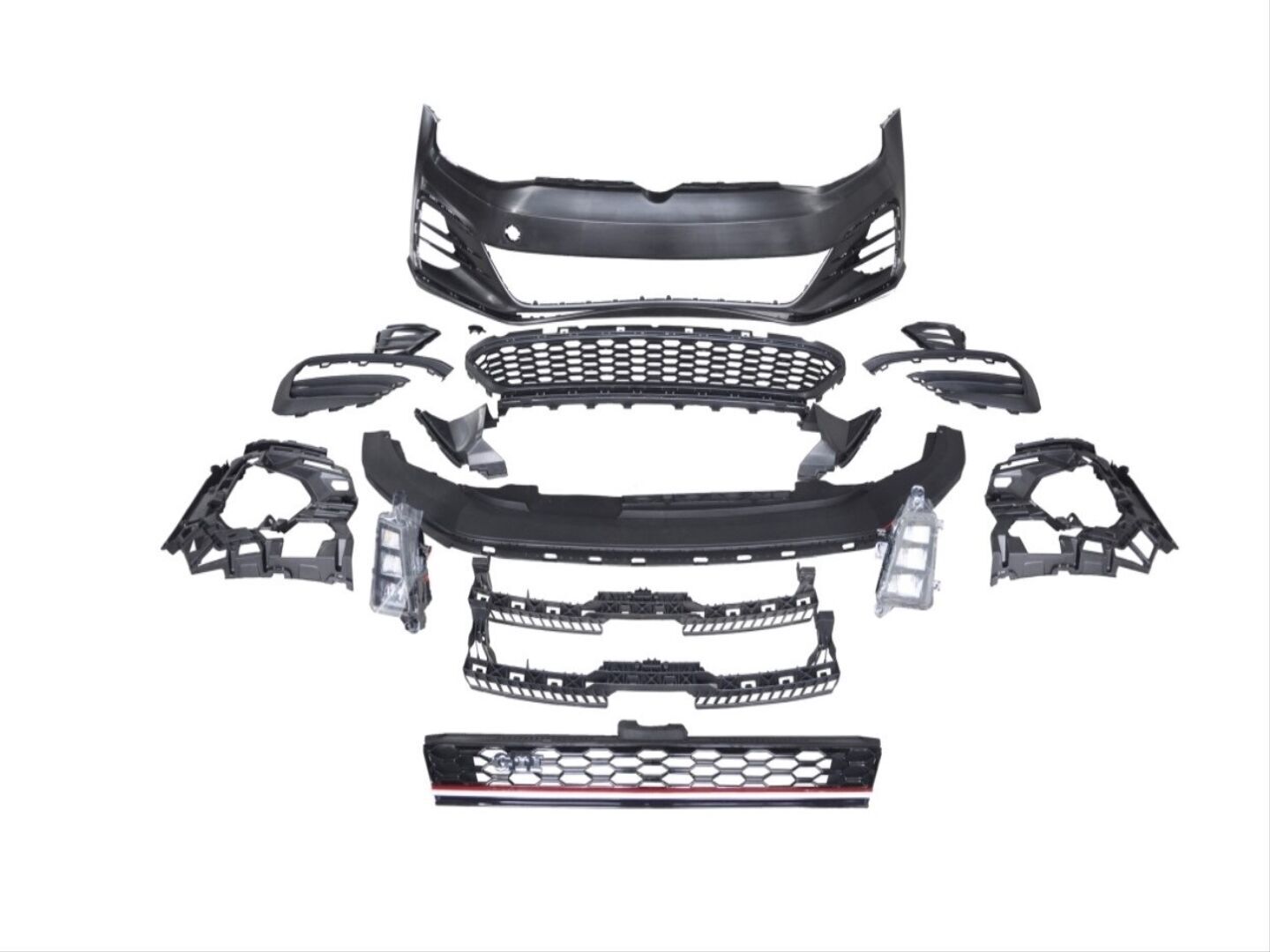 Volkswagen Golf 7 Uyumlu İçin Golf 7,5 Uyumlu GTI Ön Tampon & Panjur Seti