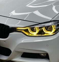 Bmw F30 Bi-Xenon Uyumlu LCI Dizayn Far (Sarı / Beyaz Angel Led)