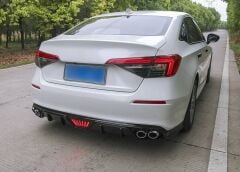 Honda Civic Uyumlu 2022 4 Egzoz Difüzör - Ledli