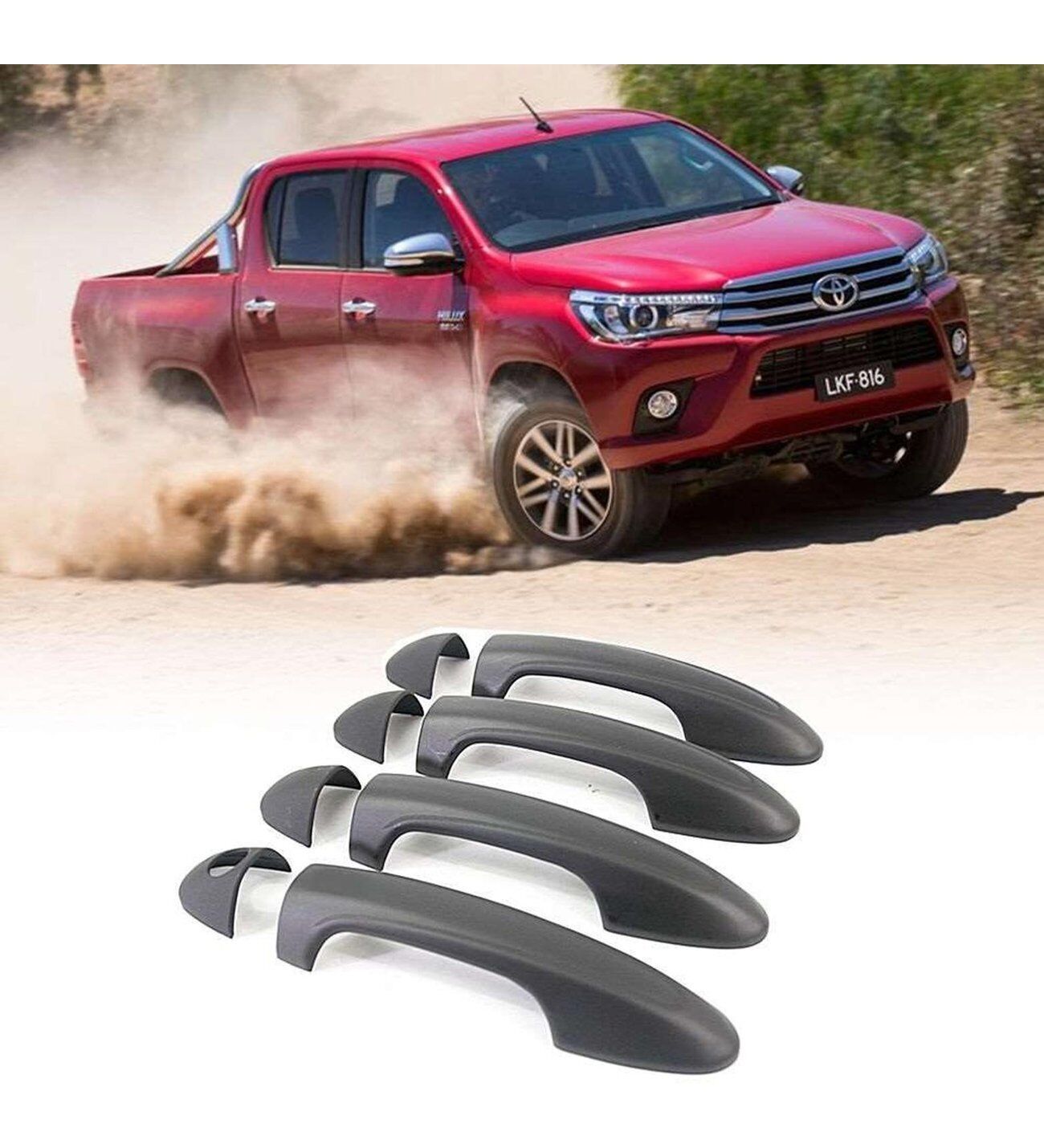 Toyota Hilux 2016+ Uyumlu Yedek Parça Kapı Kolu ABS Siyah Parça