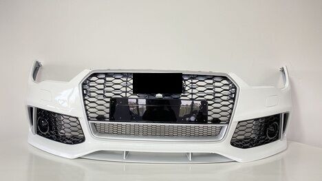 A7 2015-2017 İçin Uyumlu RS7 Ön Tampon Panjur Seti- (Krom Çerçeve)