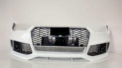 A7 2015-2017 İçin Uyumlu RS7 Ön Tampon Panjur Seti- (Krom Çerçeve)