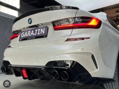 Bmw 3 Serisi 2019+ G20 İçin Uyumlu  M3 GTS Difüzör Seti (Çakarlı ve Egzozlu)