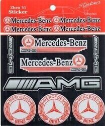 Mercedes Benz Uyumlu Kırmızı Sticker 12 Adet