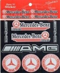 Mercedes Benz Uyumlu Yedek Parça Kırmızı Sticker 12 Adet