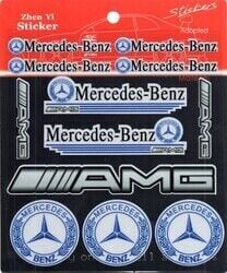 Mercedes Benz Uyumlu Mavi Sticker 12 Adet